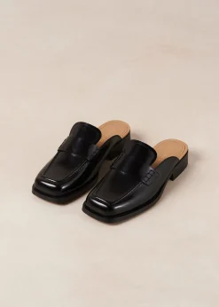 Alfred - Mules Negros Estilo Mocasín