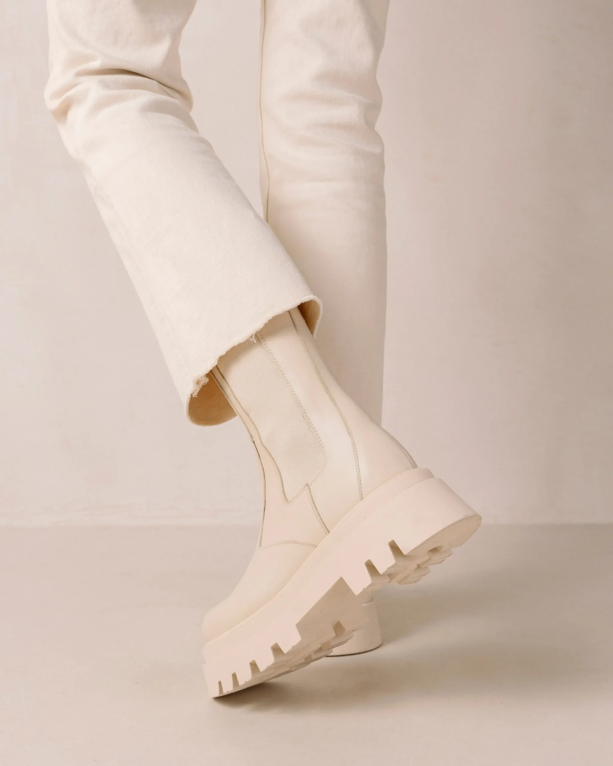 All Rounder - Botas De Piel Blancas