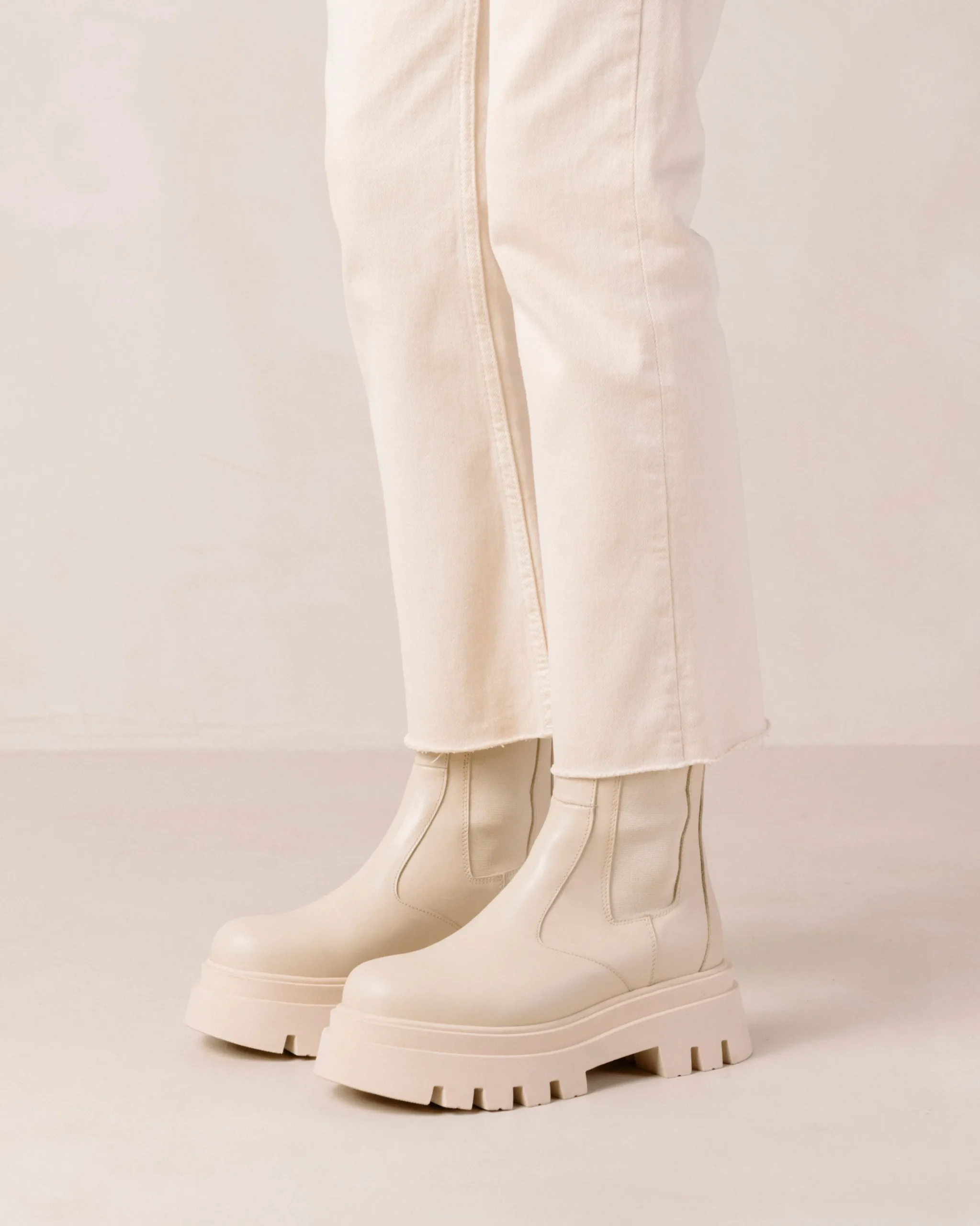 All Rounder - Botas De Piel Blancas
