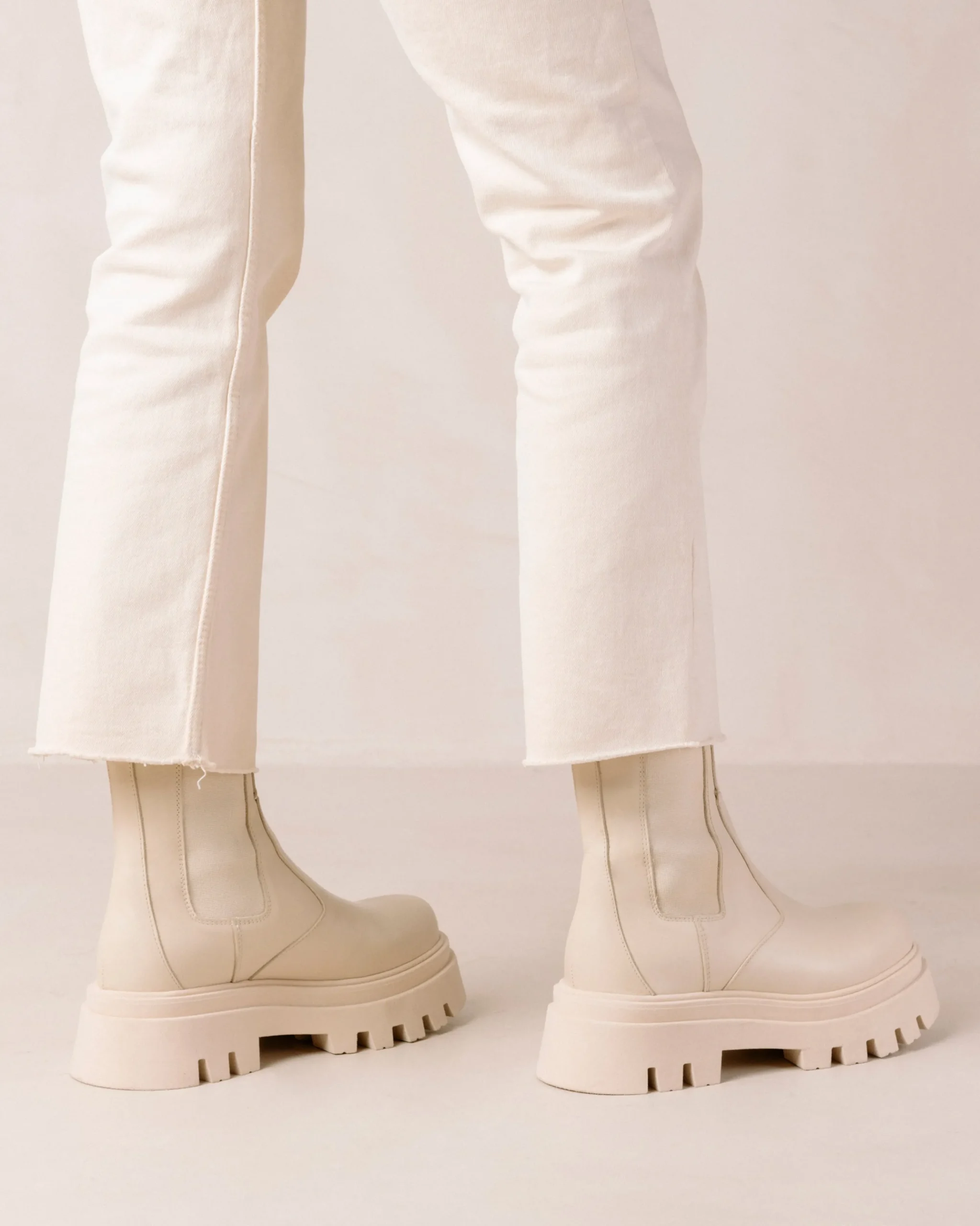 All Rounder - Botas De Piel Blancas