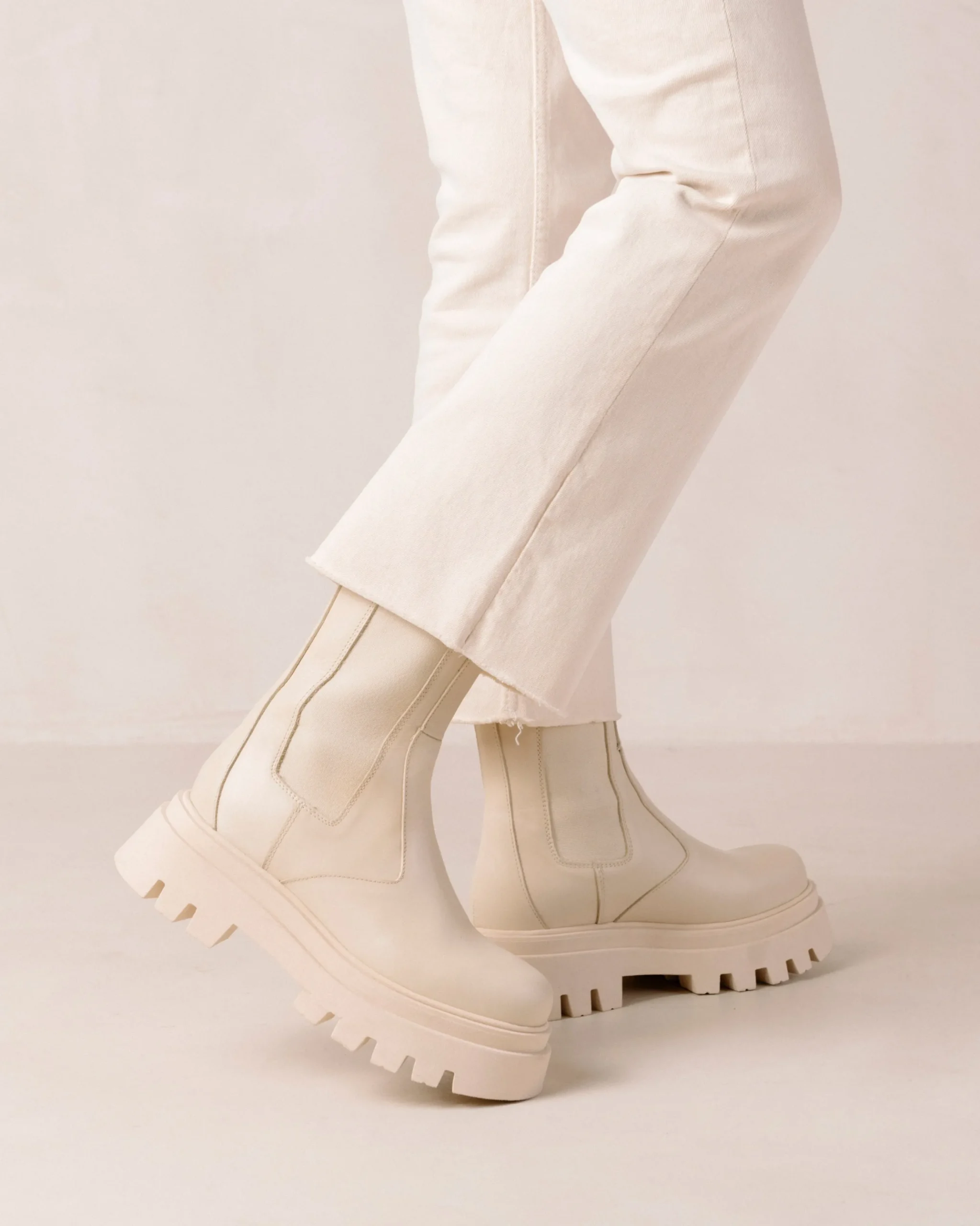 All Rounder - Botas De Piel Blancas