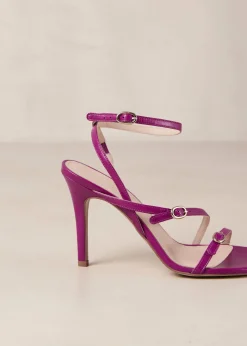 Alyssa - Sandalias Moradas De Piel