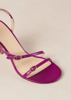 Alyssa - Sandalias Moradas De Piel
