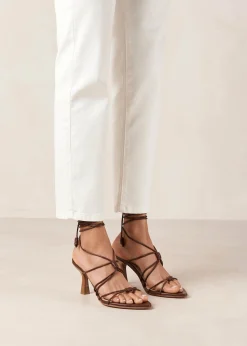 Alyssa - Sandalias Negras Y Crema De Piel