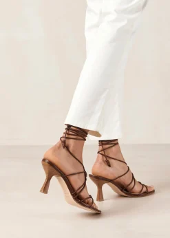 Alyssa - Sandalias Negras Y Crema De Piel