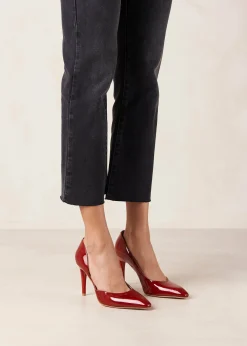 Amelia Onix Rojo Zapato De Tacón De Piel