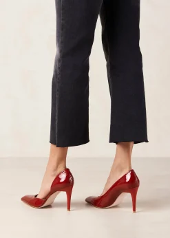 Amelia Onix Rojo Zapato De Tacón De Piel