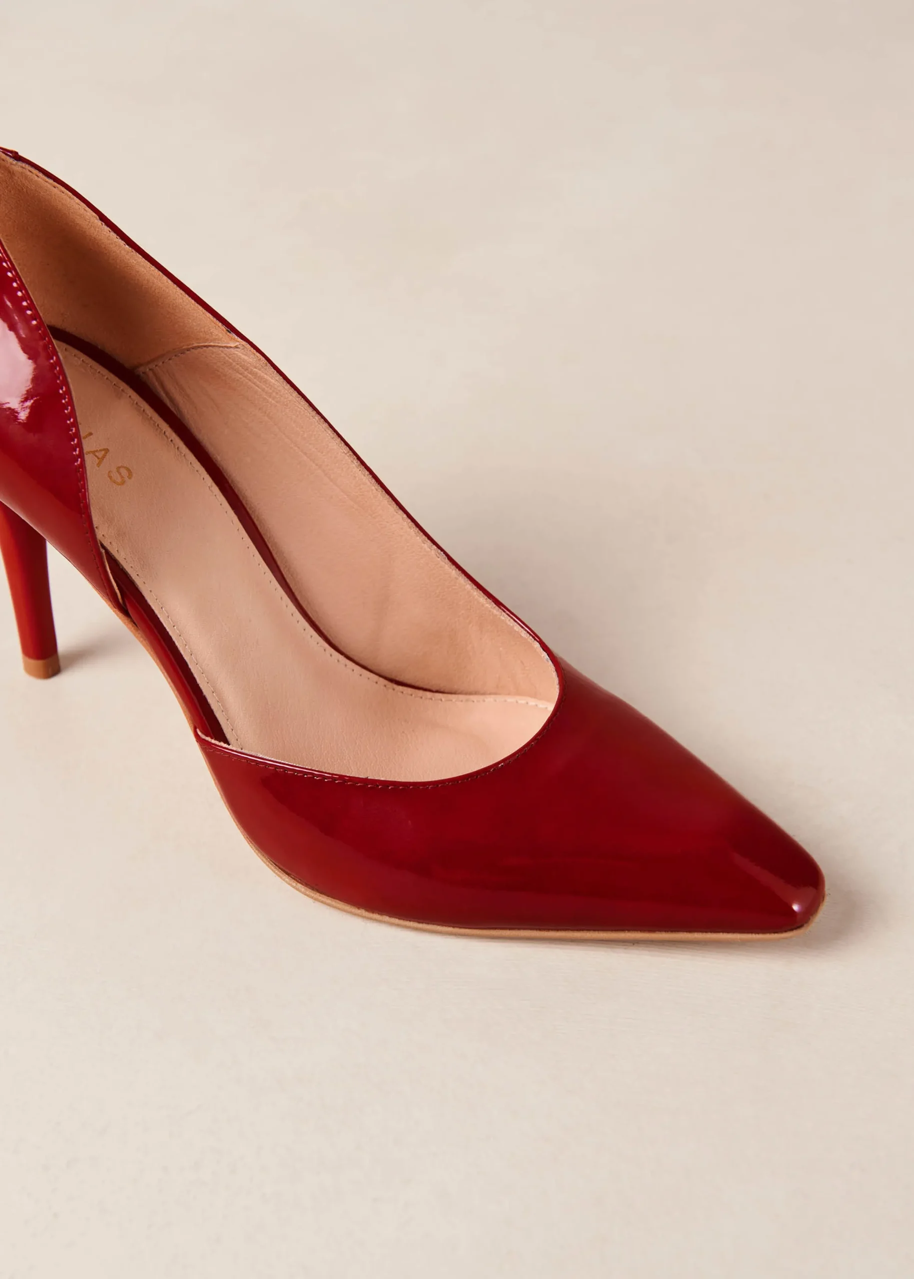 Amelia Onix Rojo Zapato De Tacón De Piel