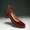 Antoine Onix Tacones De Cuero Burdeos