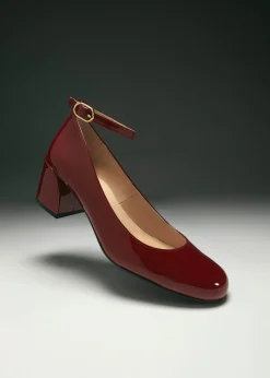 Antoine Onix Tacones De Cuero Burdeos