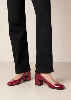 Antoine Onix Tacones De Cuero Burdeos