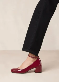Antoine Onix Tacones De Cuero Burdeos