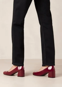 Antoine Onix Tacones De Cuero Burdeos