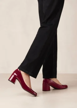 Antoine Onix Tacones De Cuero Burdeos