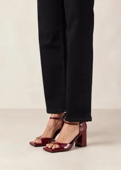 Argil - Tacones Anchos De Charol Rojo