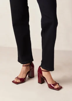 Argil - Tacones Anchos De Charol Rojo