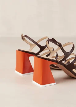 Aubrey - Sandalias Azules Y Amarillas De Piel