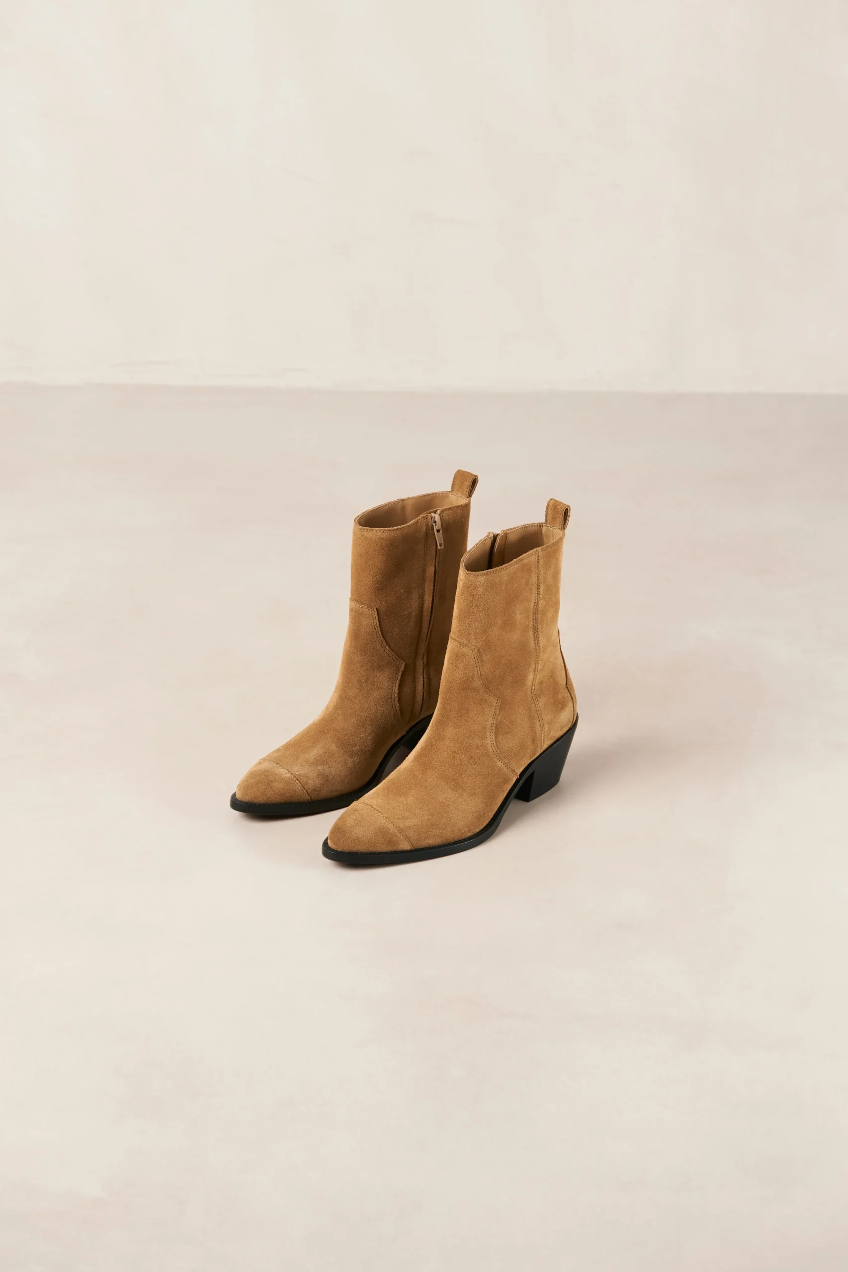 Austin - Suede Cowboy Ankle Boots