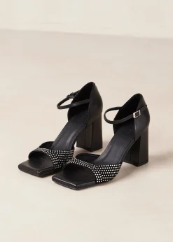Beijos - Tacones De Charol Negros Con Correa Al Tobillo