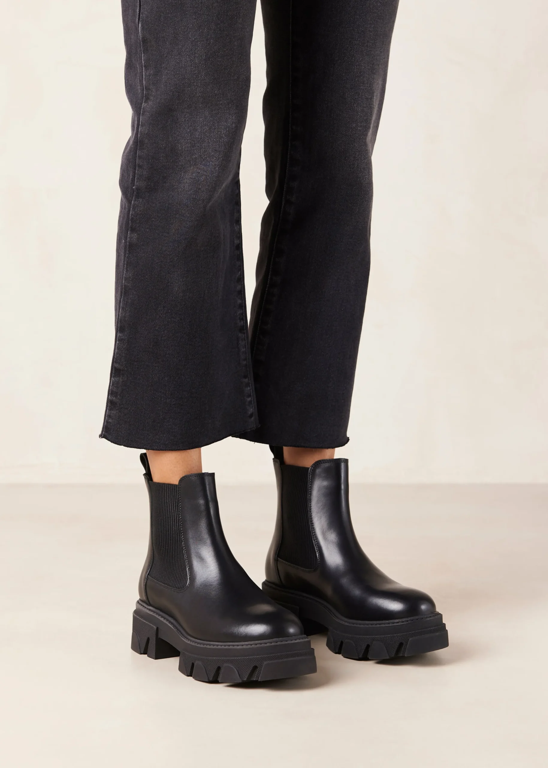 Berenice - Botines Chelsea De Cuero Negro