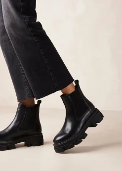 Berenice - Botines Chelsea De Cuero Negro