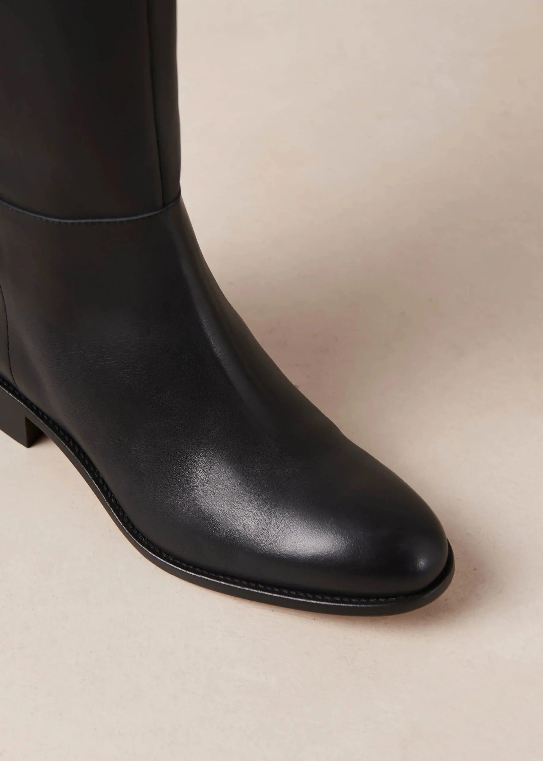 Billie Botas De Cuero Bicolor Negro Y Burdeos
