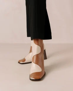 Blair - Botas De Piel Beige Y Blanca