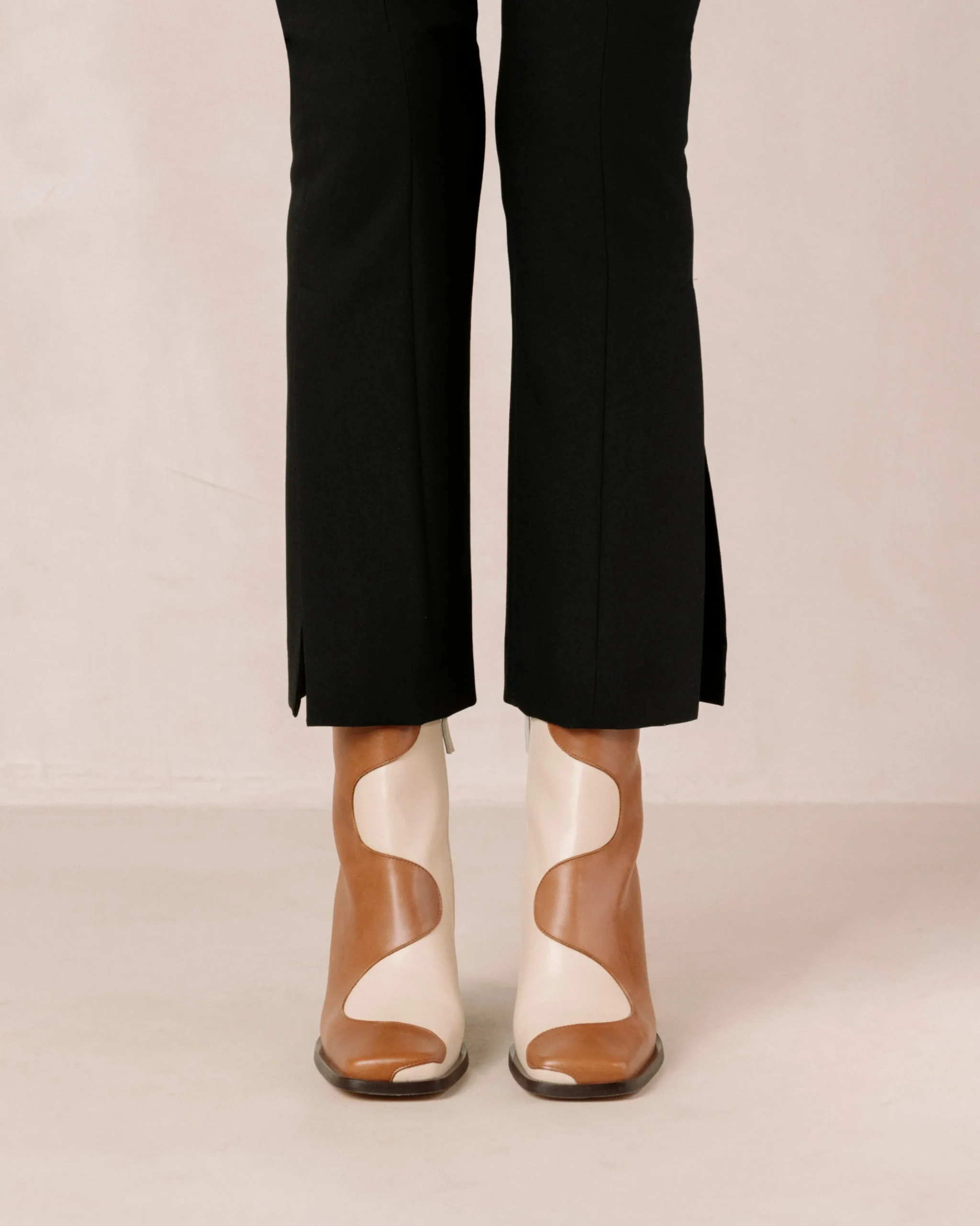 Blair - Botas De Piel Beige Y Blanca