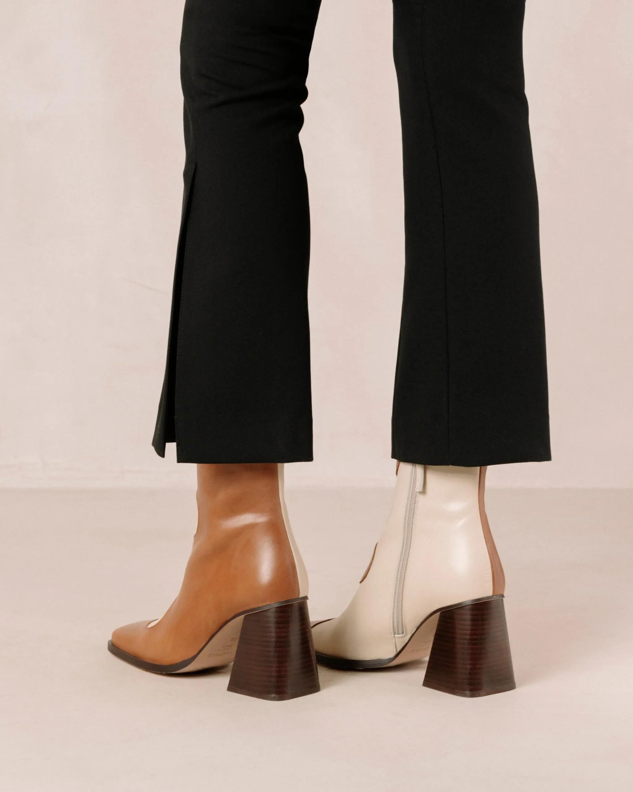 Blair - Botas De Piel Beige Y Blanca