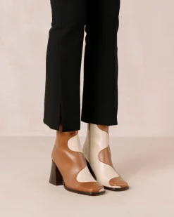 Blair - Botas De Piel Beige Y Blanca