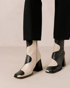 Blair - Botas De Piel Negras Y Blancas