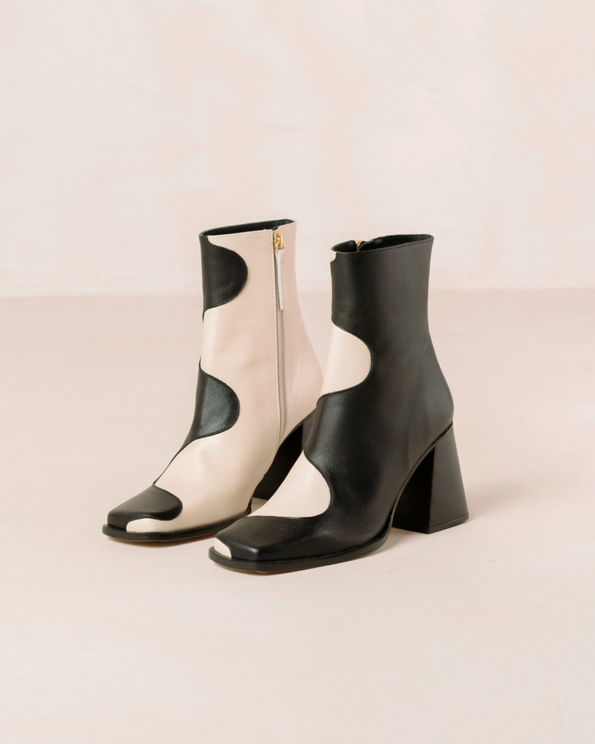 Blair - Botas De Piel Negras Y Blancas