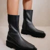 Block - Botas Negras De Piel