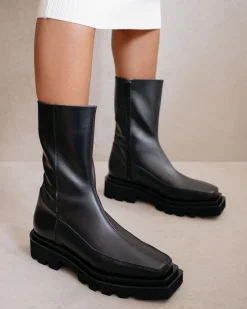 Block - Botas Negras De Piel