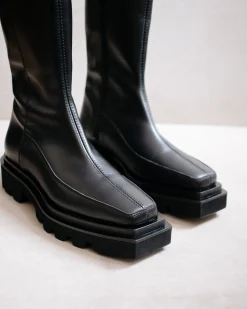 Block - Botas Negras De Piel