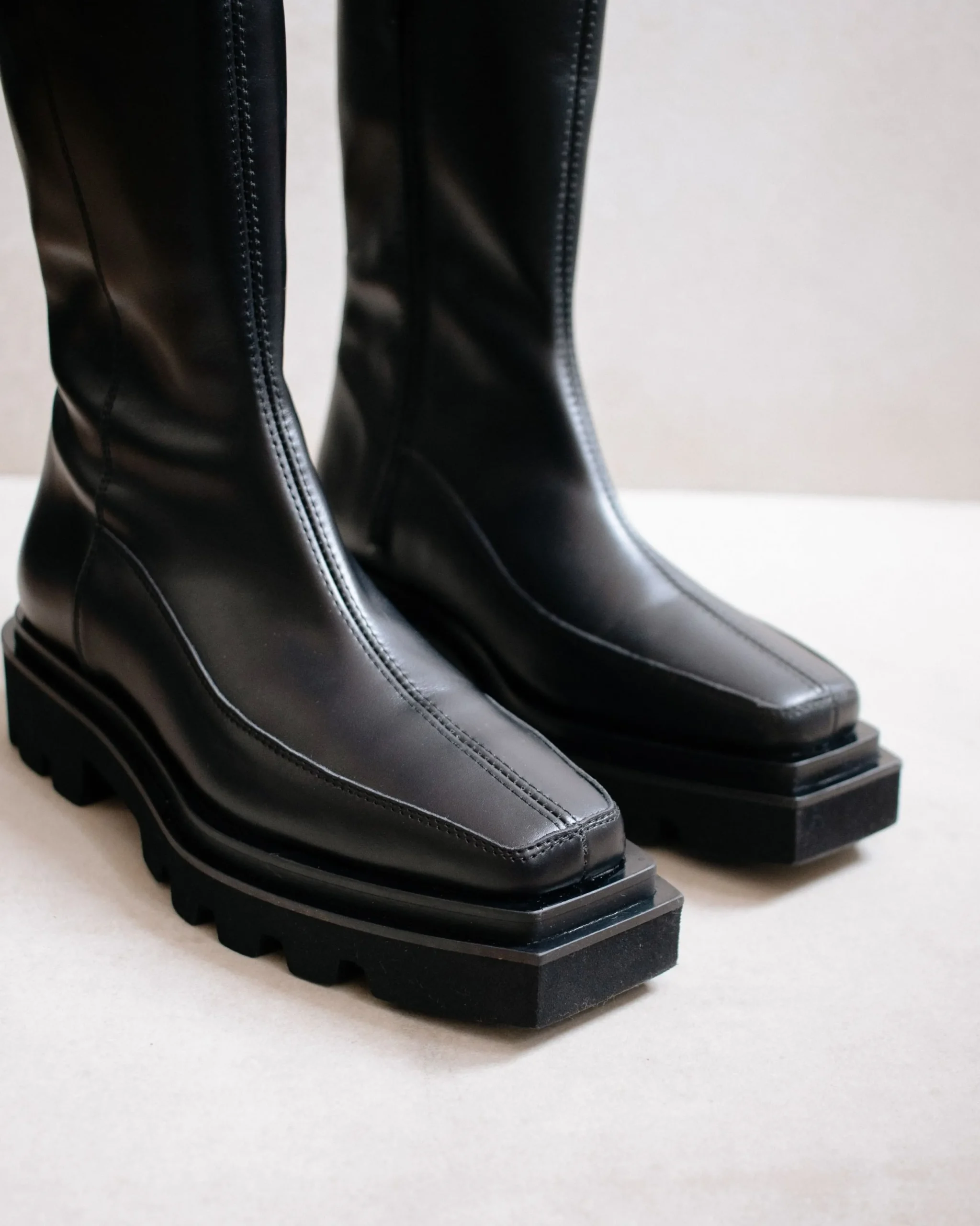 Block - Botas Negras De Piel