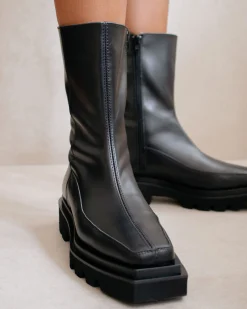 Block - Botas Negras De Piel