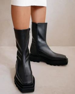 Block - Botas Negras De Piel