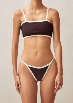Braguita De Bikini Marrón Oscuro