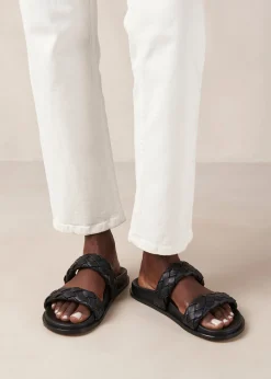 Calypso - Sandalias Negras De Piel