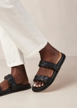 Calypso - Sandalias Negras De Piel