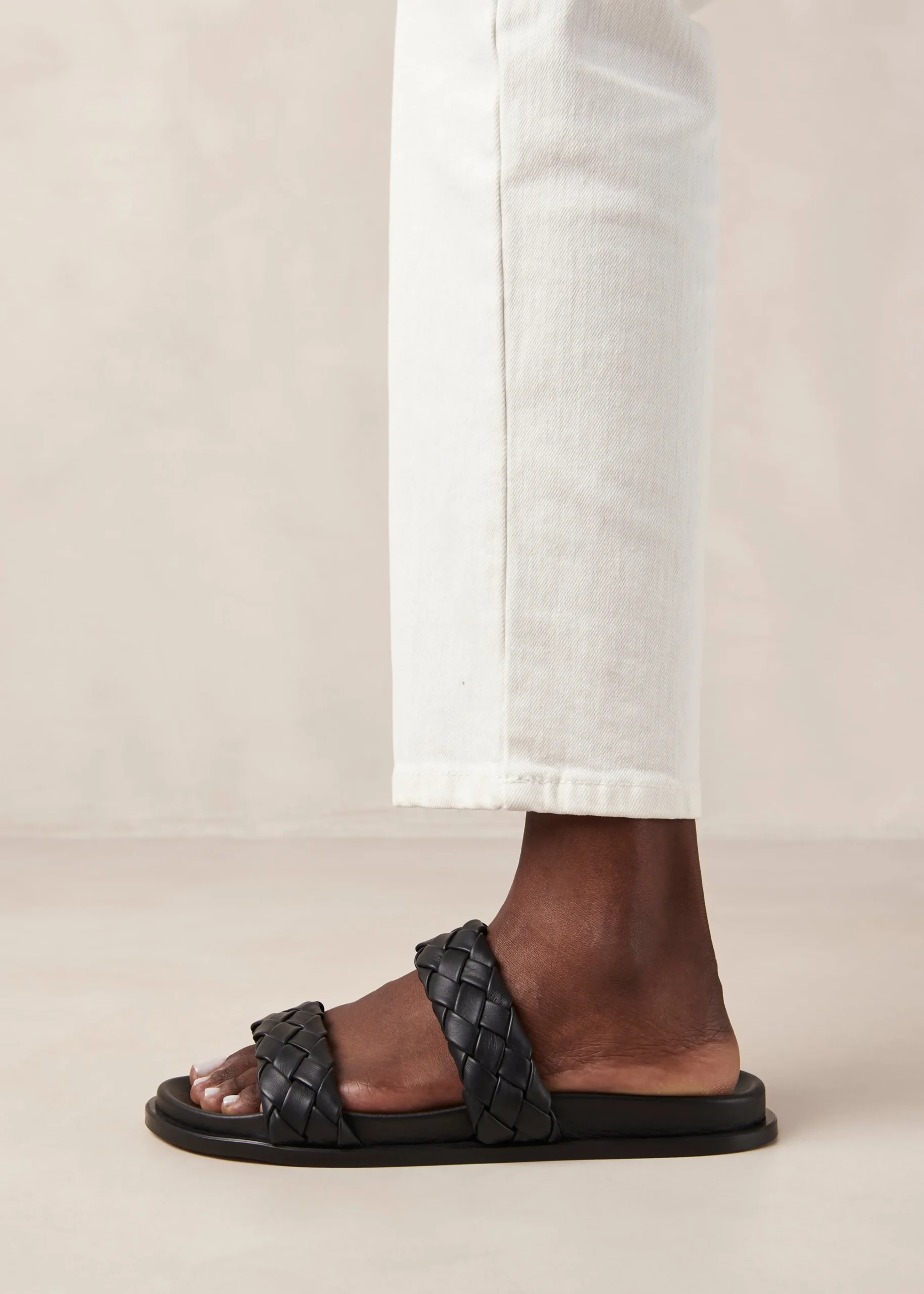 Calypso - Sandalias Negras De Piel