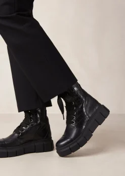 Can Can Croco - Botas Negras De Piel