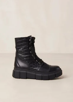 Can Can Croco - Botas Negras De Piel