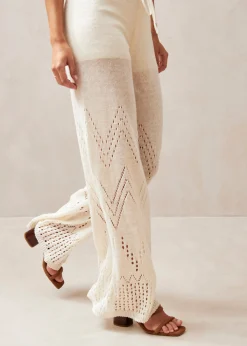Capri - Pantalón De Ganchillo Beige