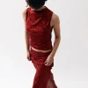 Carla - Top De Lentejuelas Rojo