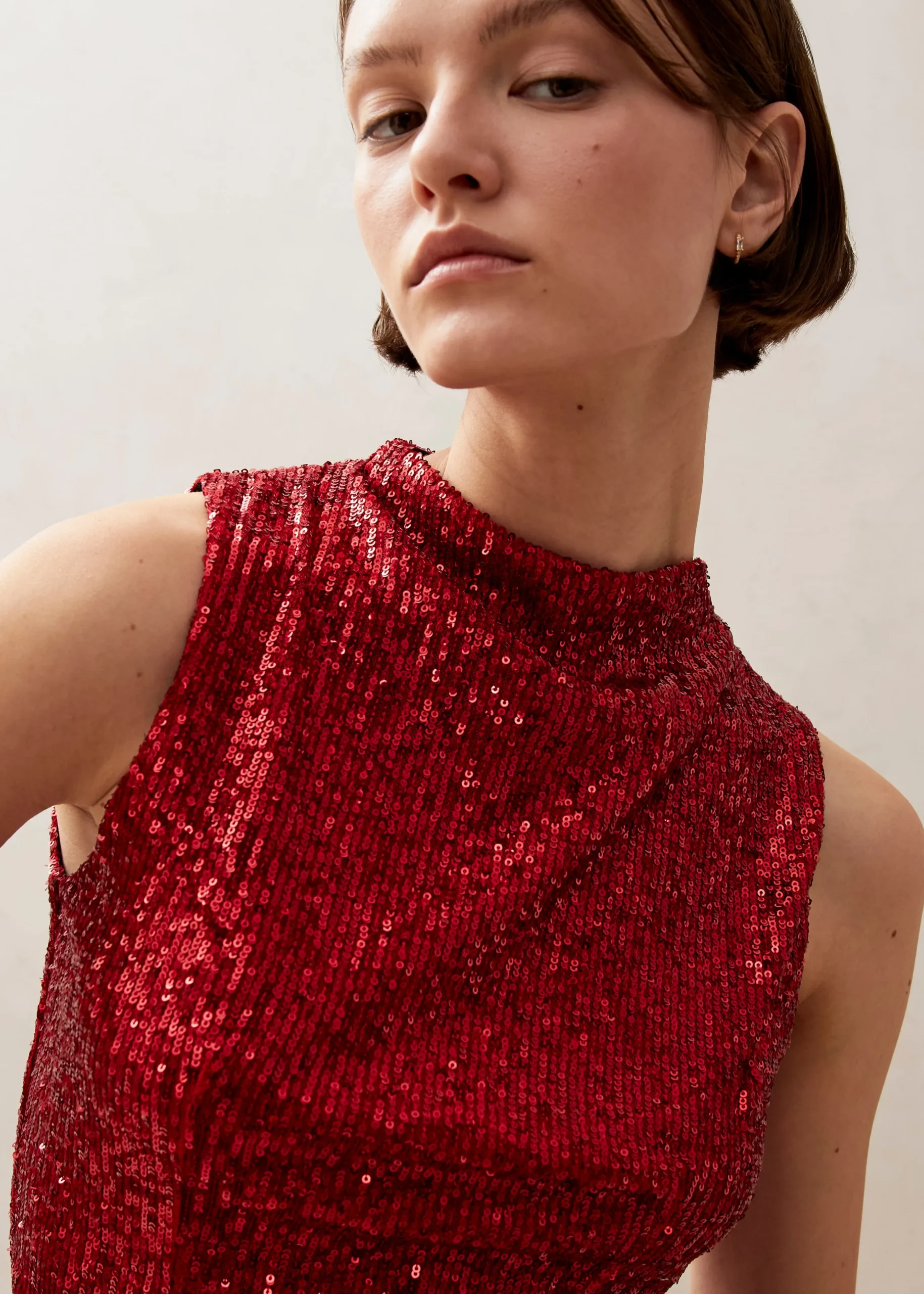 Carla - Top De Lentejuelas Rojo