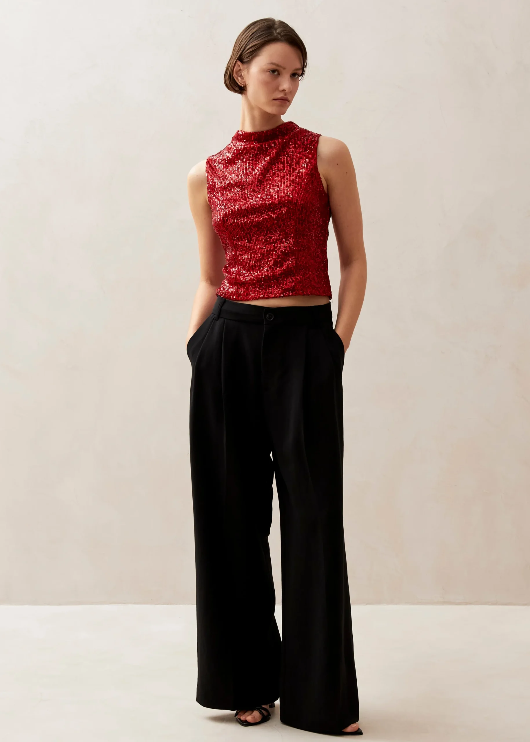 Carla - Top De Lentejuelas Rojo