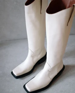 Cattle - Botas Blancas De Piel