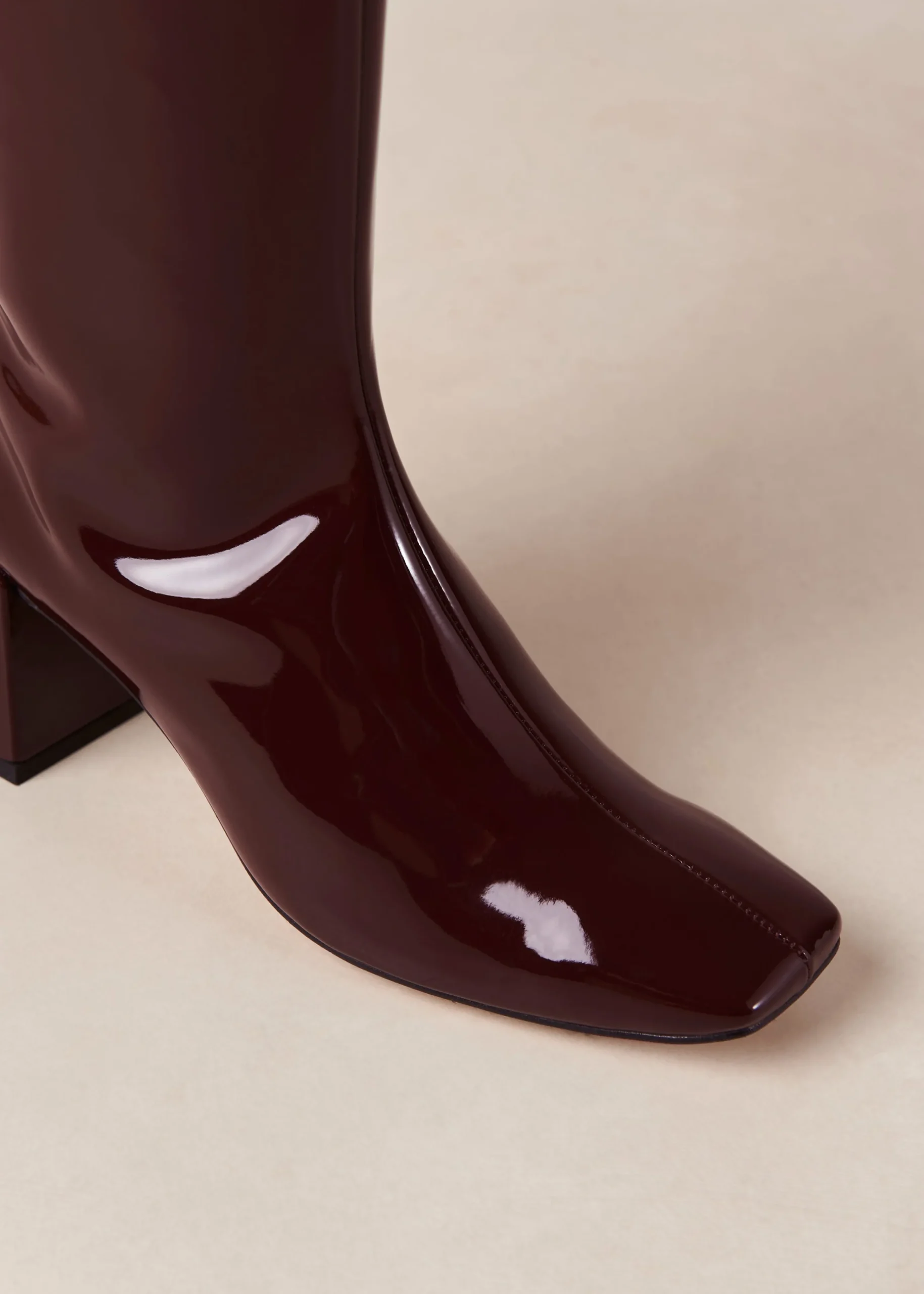 Chalk - Botas Altas De Cuero Vegano Burdeos